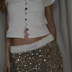 Sequined mini skirt
