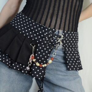 Polka-dot skirt belt