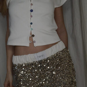 Sequined mini skirt
